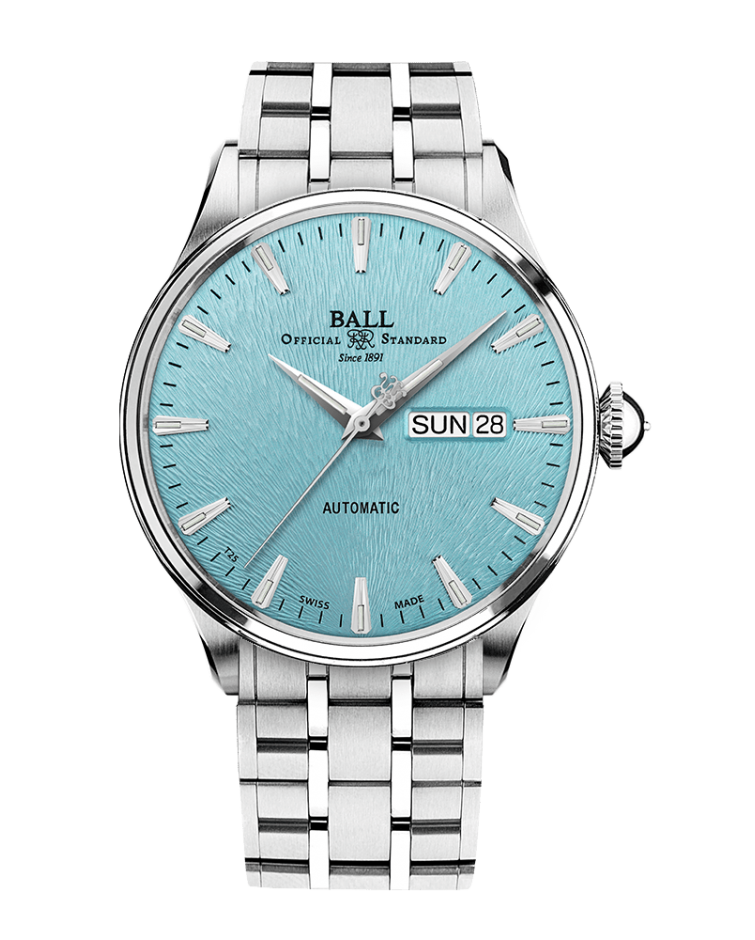 BALL Trainmaster Eternity Ice Blue Dial Rainbow Tubes  | NM2080D-S2J-IBER