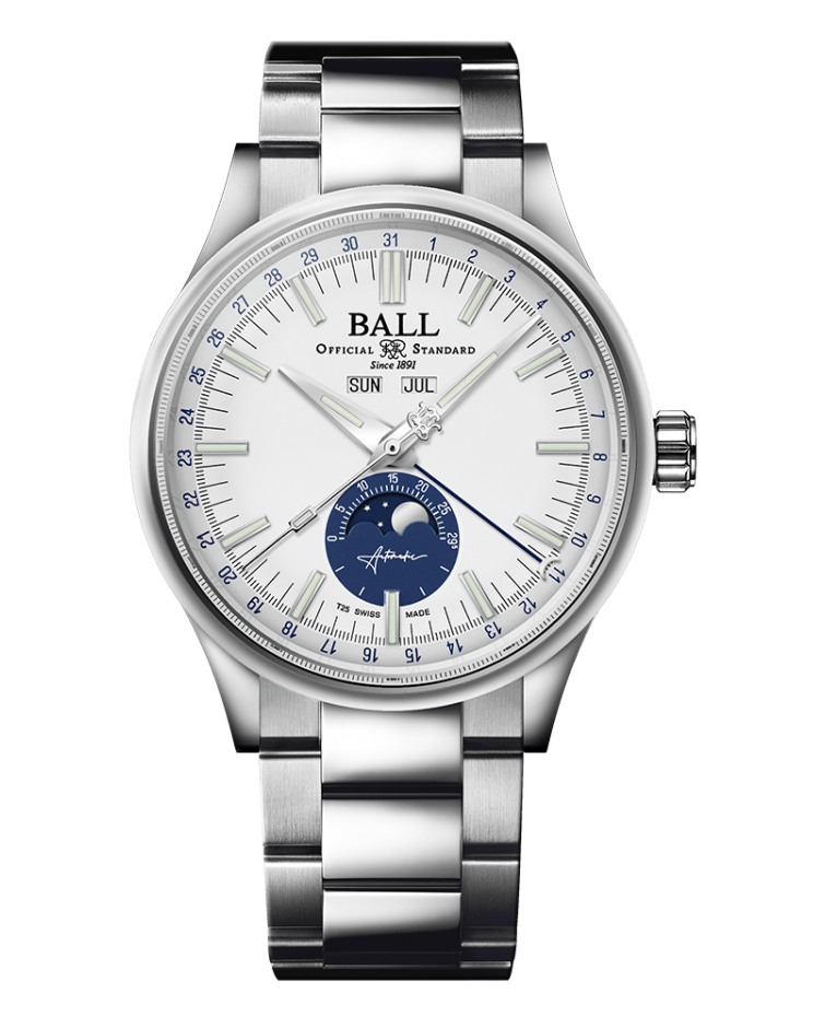 BALL Engineer II Moon Calendar (40mm) | NM3016C-S1J-WH