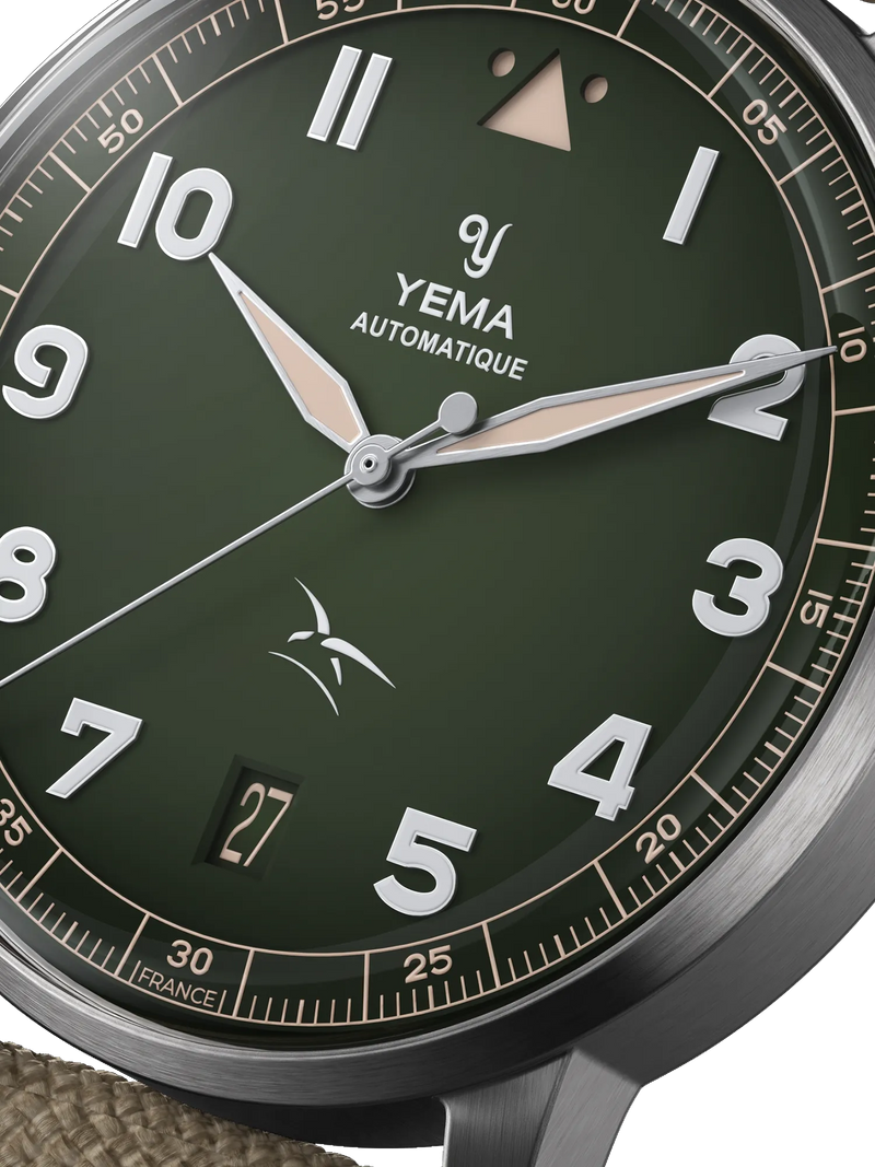 YEMA Flygraf Flieger French Air Force Green 40mm | YFLY24AA-ZES