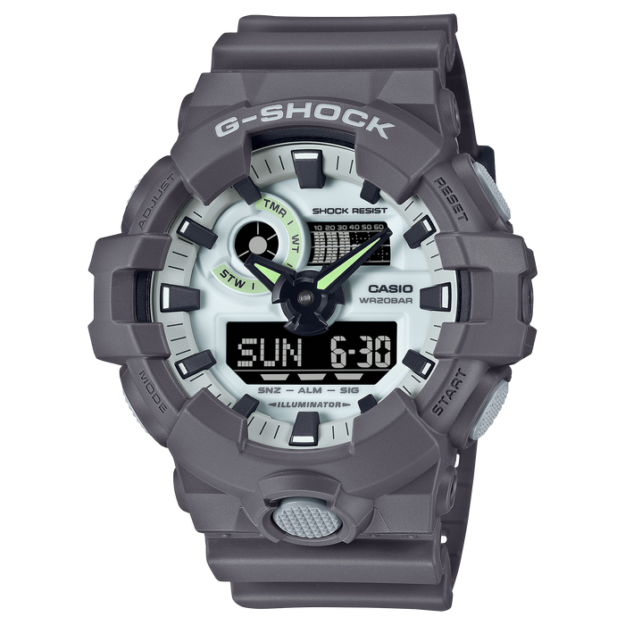 CASIO G-Stock Hidden Glow Analog - Digital Gray | GA700HD-8A