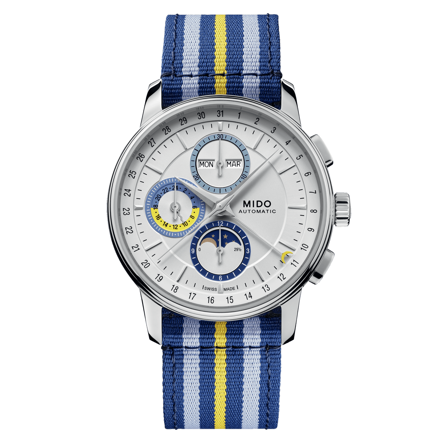 MIDO Baroncelli Chronograph Moonphase White Dial | M027.625.17.031.00