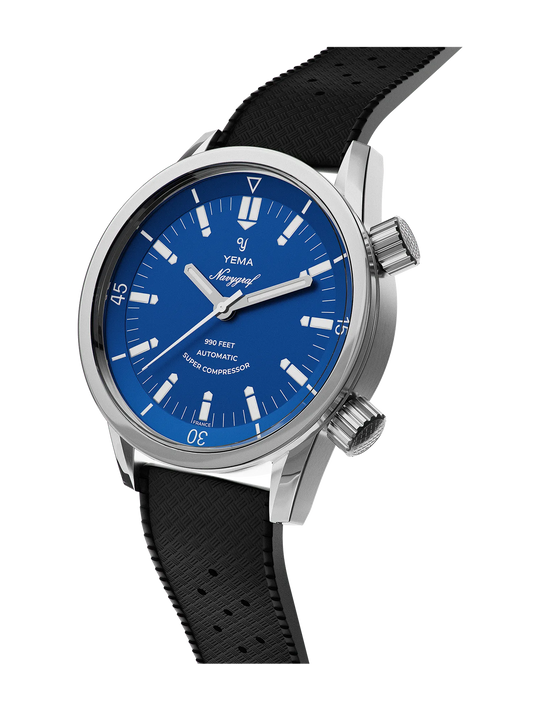 YEMA Navygraf Super Compressor Blue Dial Tropic Strap | YNAV24SC-GTPS