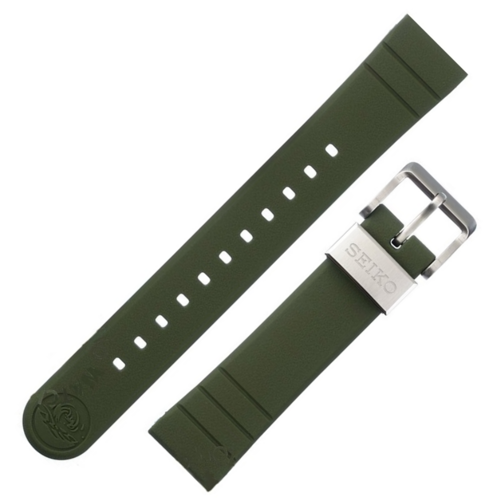 SEIKO Rubber Strap Army Green OEM 20 mm | R03L011J0