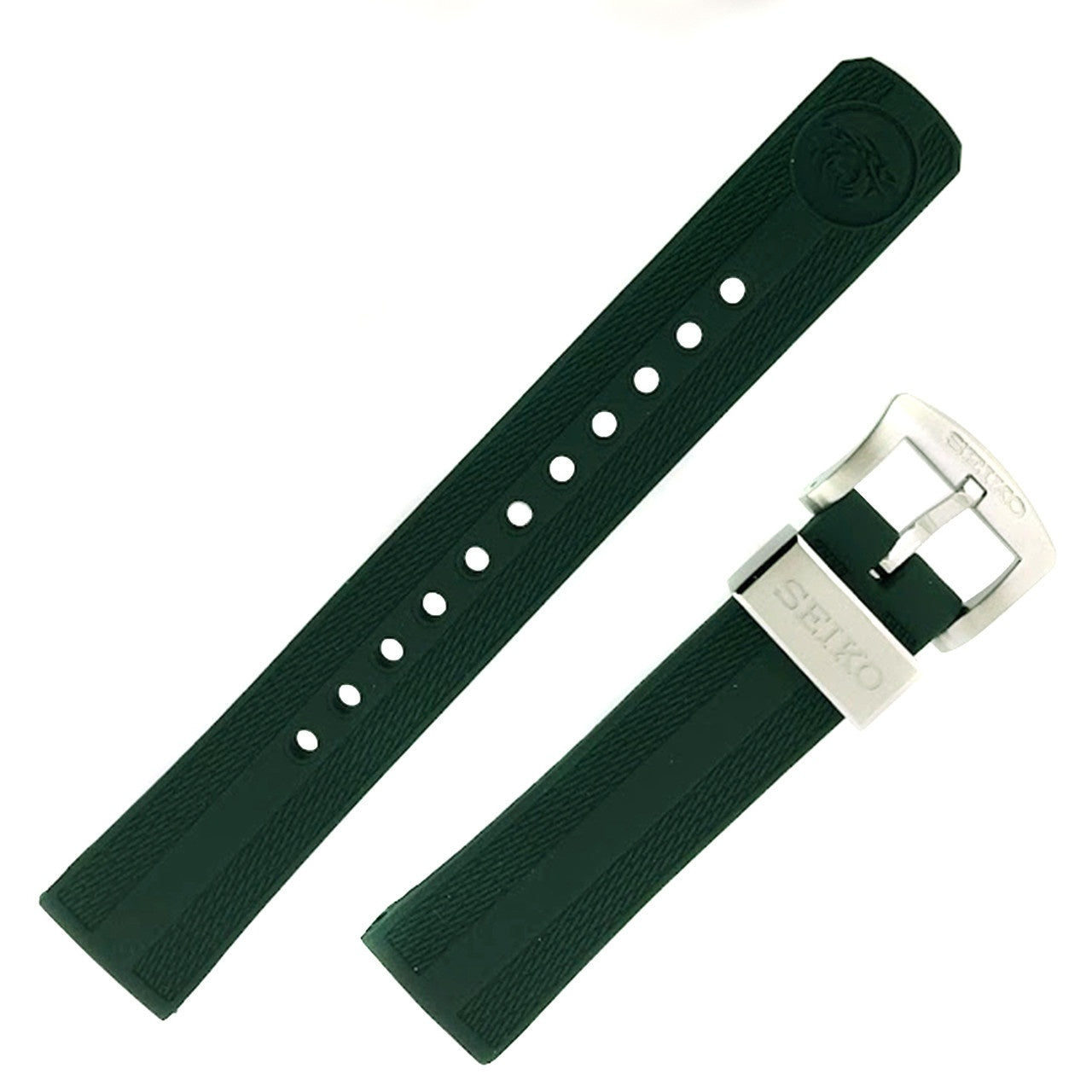 SEIKO Rubber Strap Forest Green OEM 20 mm | R03E014J0