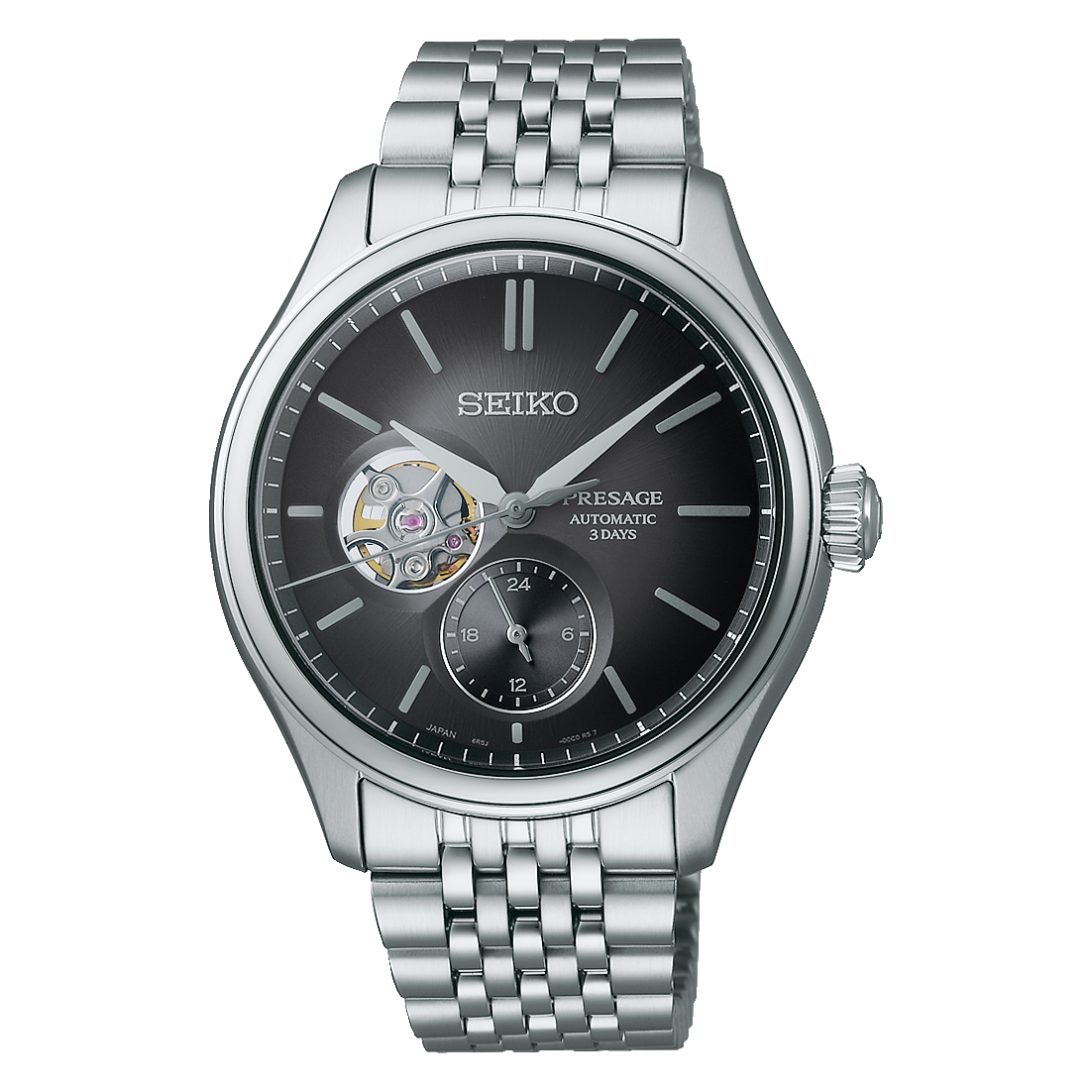 SEKIO Presage Classic Semi-Skeleton Sumiiro Silver | SPB471