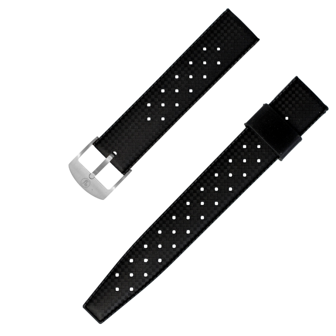 YEMA Black Tropic Dive Strap 20mm | SYSUP-TP20-SS