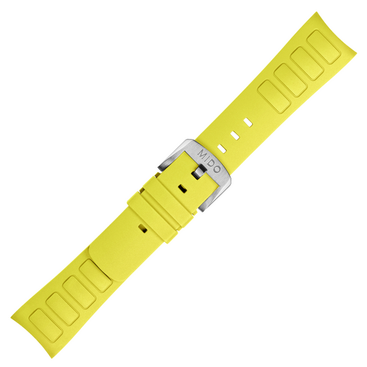 MIDO Multifort TV Big Date Yellow Rubber Strap OEM 22mm | M603019019