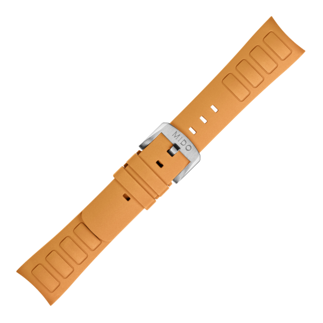 MIDO Multifort TV Big Date Orange Rubber Strap OEM 22mm | M603018730