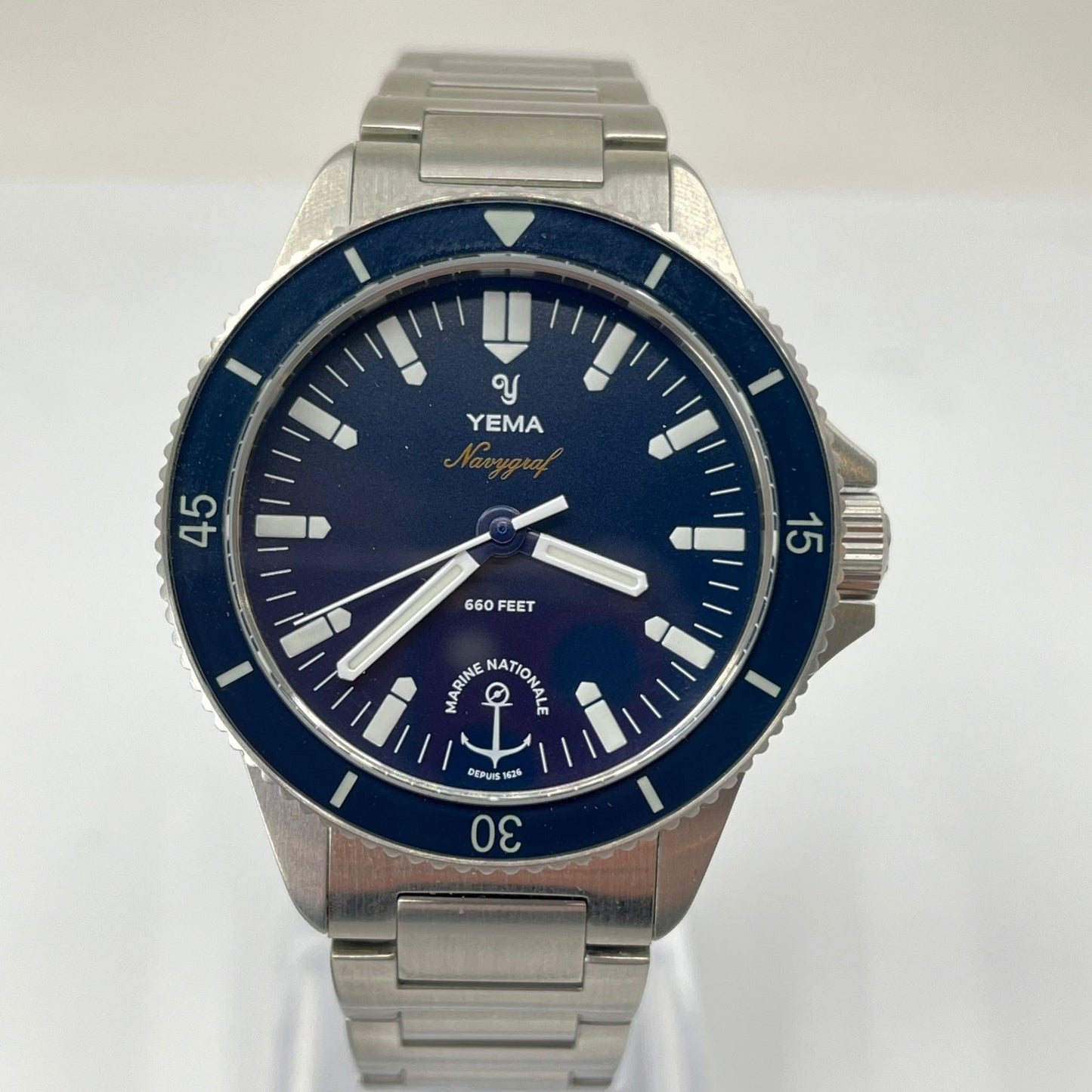 Yema Navygraf Marine Nationale Quartz Diver Steel (YMHFMN39-GM)