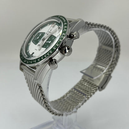 Yema Rallygraf Meca Quartz Green Steel Mesh (YMHF1580-ZM)