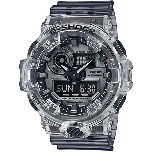 CASIO G-Shock Analog-Digital Semi-Transparent Resin Clear/Black | GA700SK-1A