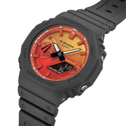 CASIO G-Shock Analog Digital Orange Flame Dial | GA2100FL-8A