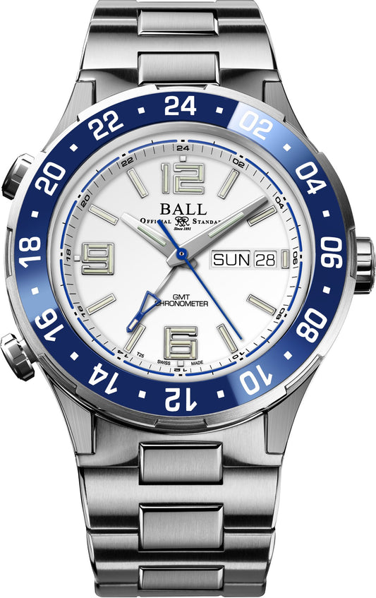 BALL Roadmaster Marine GMT (40mm) | DG3030B-S6CJ-WH